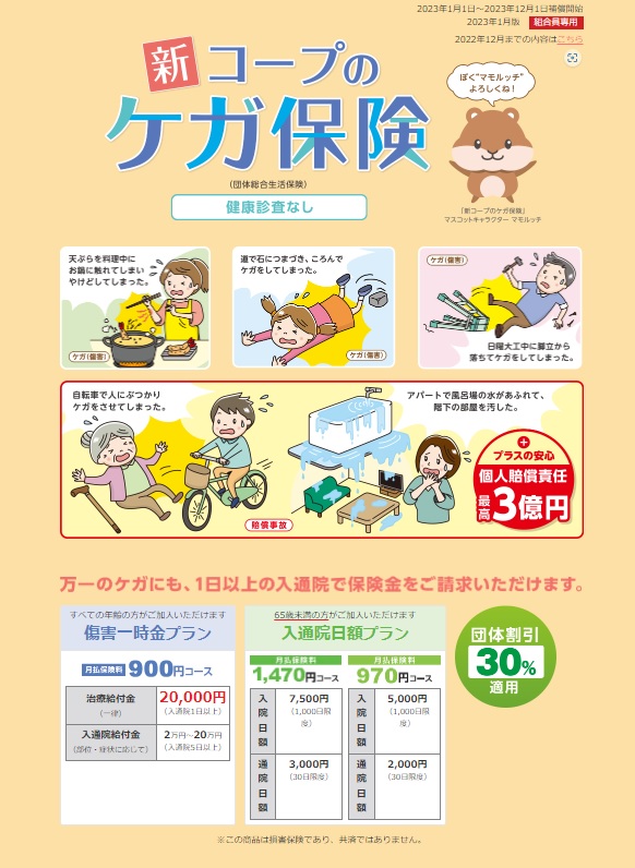 ケガ保険２３始期